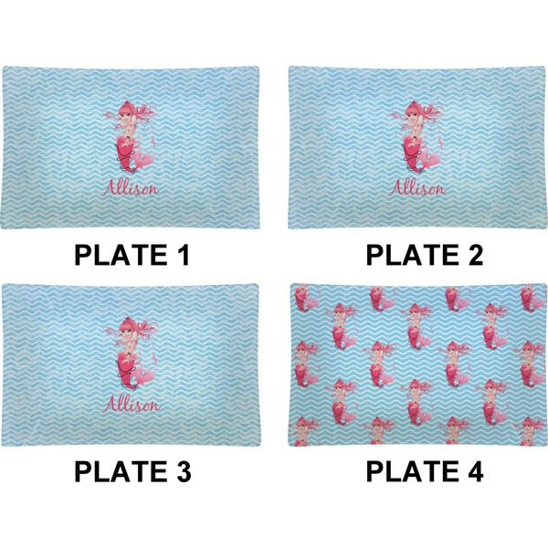 Mermaid Set of Rectangular Dinner Plates (Approval)