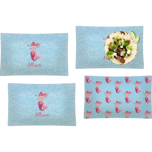 Mermaid Set of Rectangular Dinner Plates