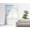 Mermaid Sheer Curtain With Window and Rod - in Room Matching Pillow