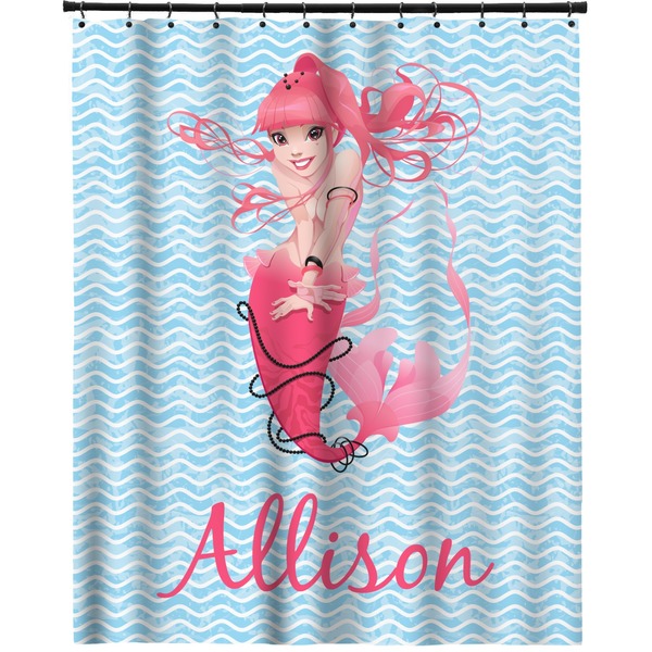 Custom Mermaid Extra Long Shower Curtain - 70"x84" (Personalized)