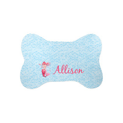 Mermaid Bone Shaped Dog Food Mat (Small) (Personalized)