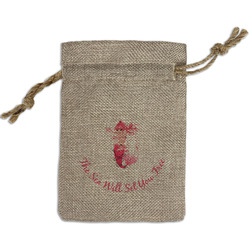 Mermaid Small Burlap Gift Bag - Front
