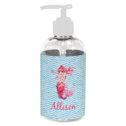 Mermaid Plastic Soap / Lotion Dispenser (8 oz - Small - White) (Personalized)