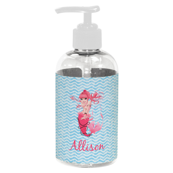 Custom Mermaid Plastic Soap / Lotion Dispenser (8 oz - Small - White) (Personalized)