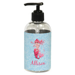 Mermaid Plastic Soap / Lotion Dispenser (8 oz - Small - Black) (Personalized)
