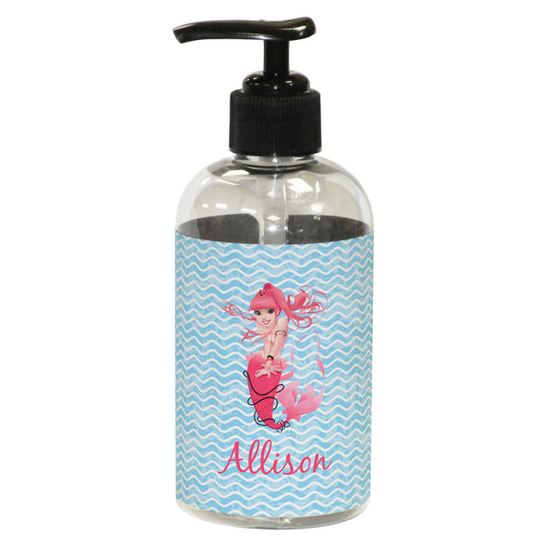 Custom Mermaid Plastic Soap / Lotion Dispenser (8 oz - Small - Black) (Personalized)