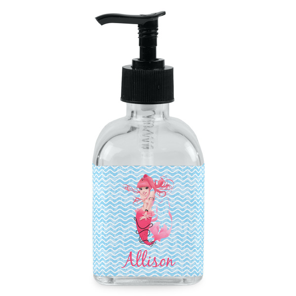 Custom Mermaid Glass Soap & Lotion Bottle - Single Bottle (Personalized)