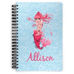 Mermaid Spiral Notebook - 7x10 w/ Name or Text