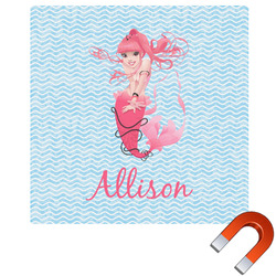 Mermaid Square Car Magnet - 6" (Personalized)