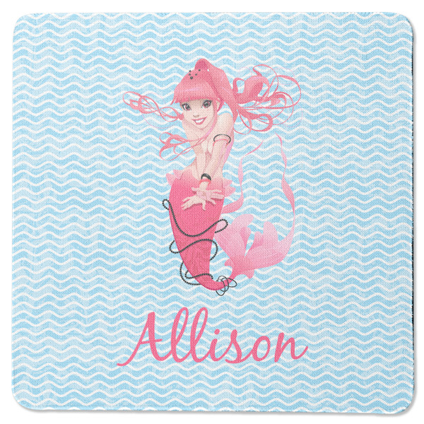 Custom Mermaid Square Rubber Backed Coaster (Personalized)