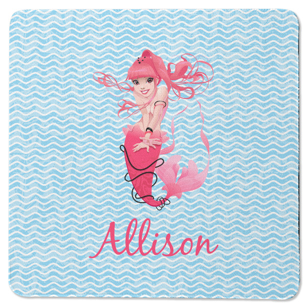 Custom Mermaid Square Rubber Backed Coaster (Personalized)