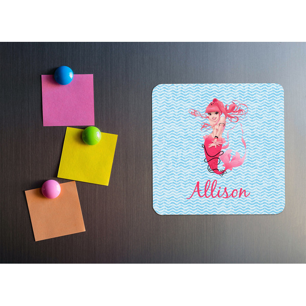 Mermaid Square Fridge Magnet - LIFESTYLE