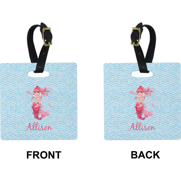 Mermaid Square Luggage Tag (Front + Back)
