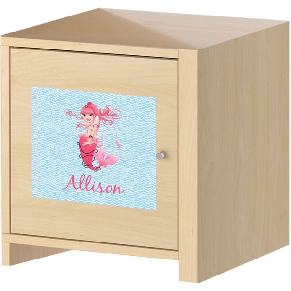 Mermaid Square Wall Decal on Wooden Cabinet