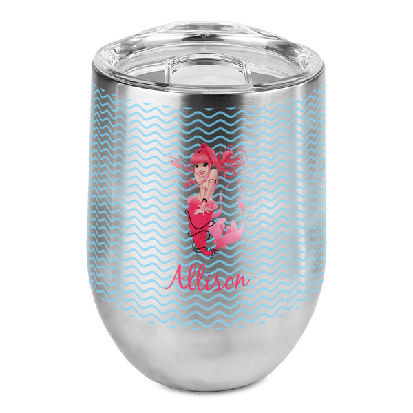 Custom Mermaid Stemless Wine Tumbler - Full Print (Personalized)