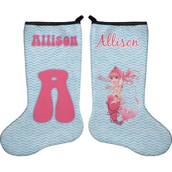 Mermaid Holiday Stocking - Double-Sided - Neoprene (Personalized)