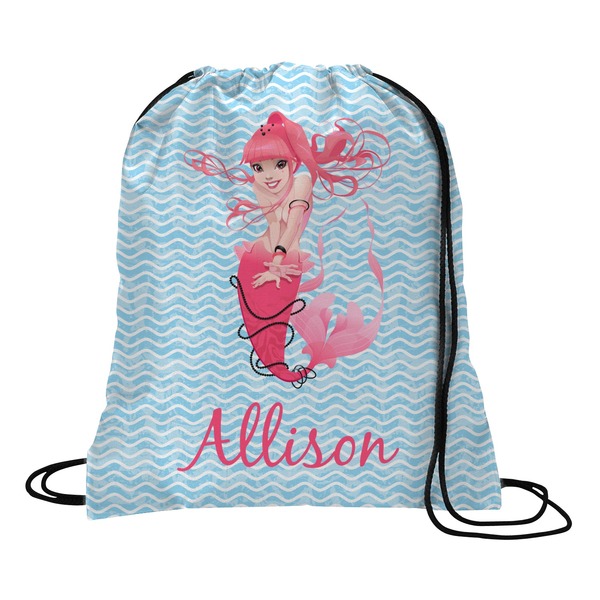 Custom Mermaid Drawstring Backpack - Small (Personalized)