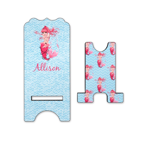 Mermaid Stylized Phone Stand - Front & Back - Small