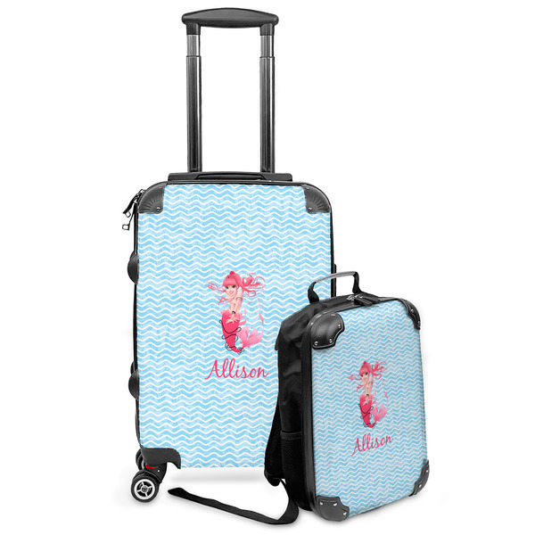 Custom Mermaid Kids 2-Piece Luggage Set - Suitcase & Backpack (Personalized)