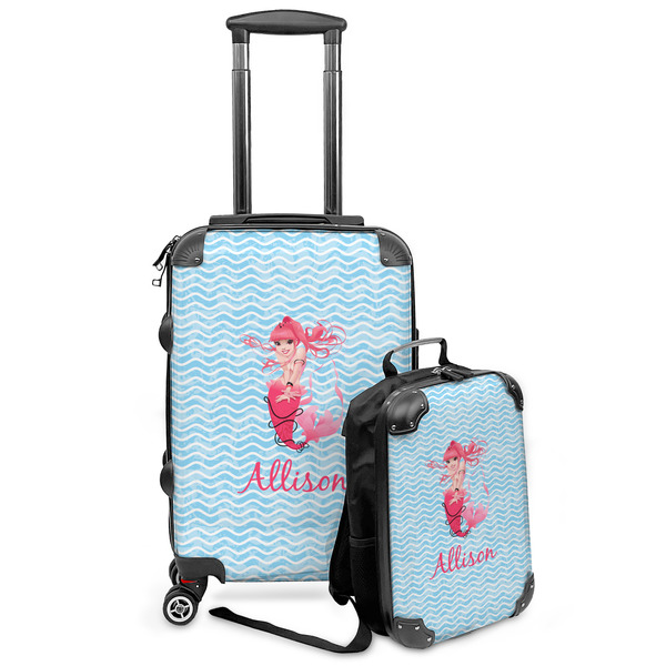 Custom Mermaid Kids 2-Piece Luggage Set - Suitcase & Backpack (Personalized)