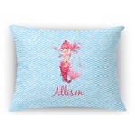 Mermaid Rectangular Throw Pillow Case - 12"x18" (Personalized)