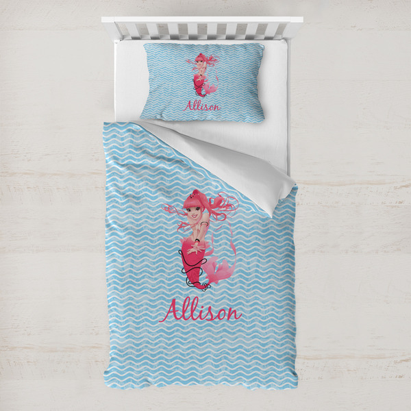 Custom Mermaid Toddler Bedding w/ Name or Text