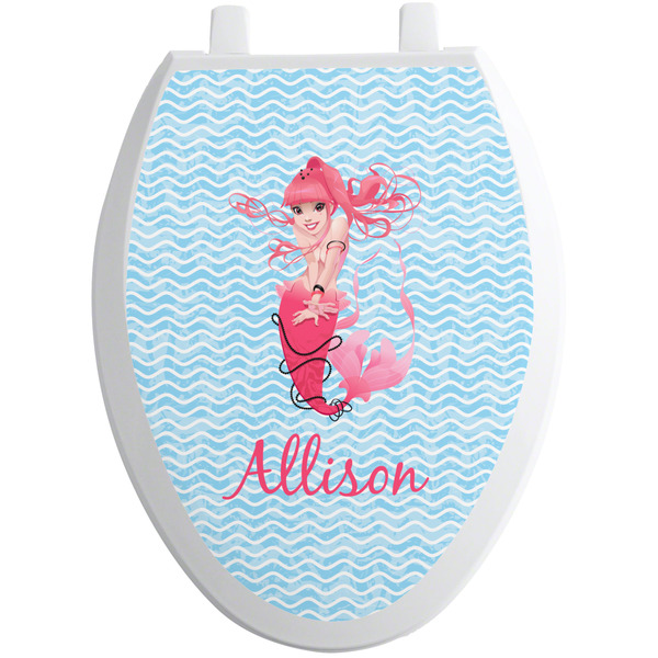Custom Mermaid Toilet Seat Decal - Elongated (Personalized)