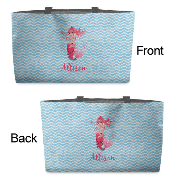 Mermaid Tote w/Black Handles - Front & Back Views