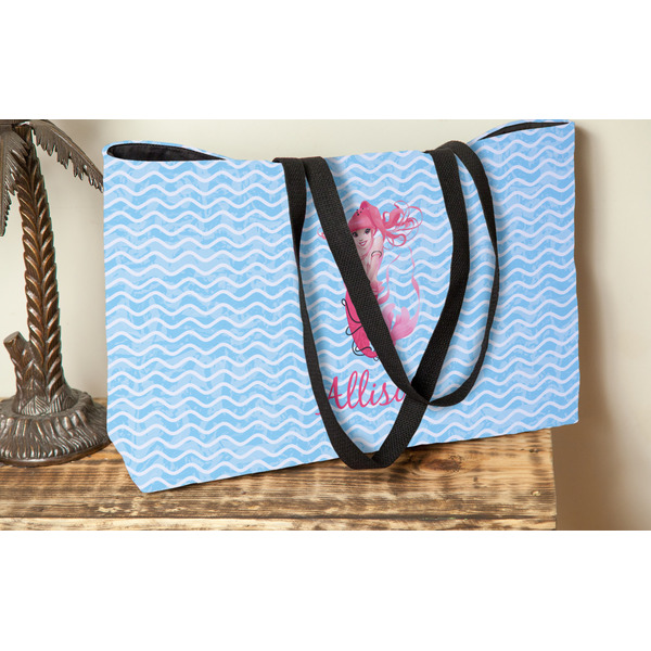 Mermaid Tote w/Black Handles - Lifestyle View