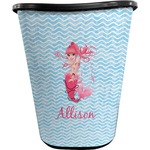 Mermaid Waste Basket - Double Sided (Black) (Personalized)