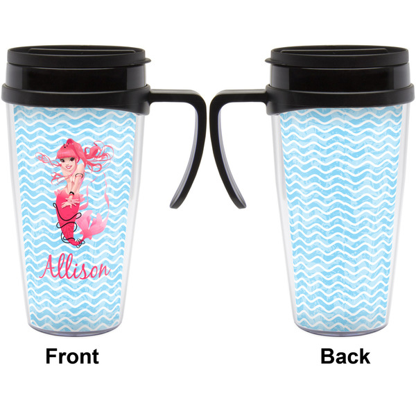 Mermaid Travel Mug with Black Handle - Approval