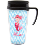 Mermaid Acrylic Travel Mug with Handle (Personalized)