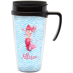 Mermaid Acrylic Travel Mug with Handle (Personalized)