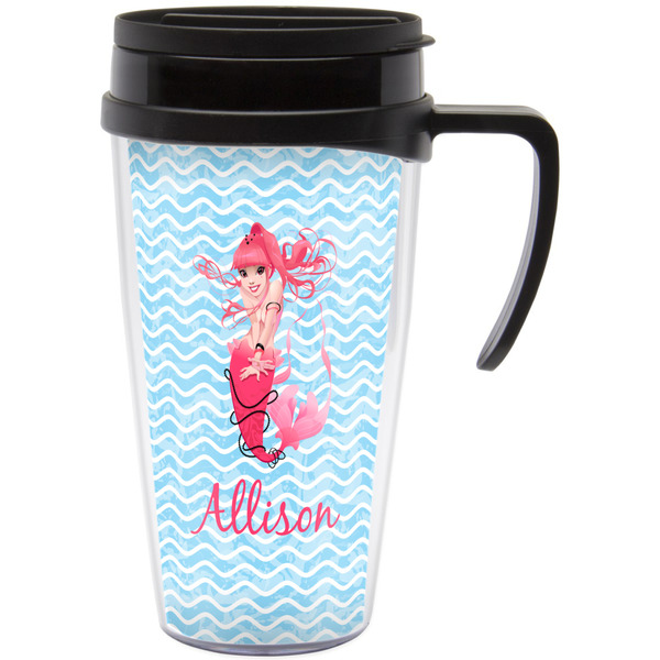 Custom Mermaid Acrylic Travel Mug with Handle (Personalized)