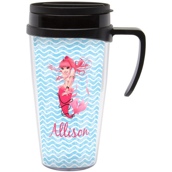 Custom Mermaid Acrylic Travel Mug with Handle (Personalized)