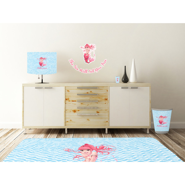 Mermaid Wall Graphic Decal Wooden Desk
