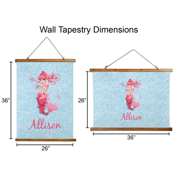Mermaid Wall Hanging Tapestries - Parent/Sizing