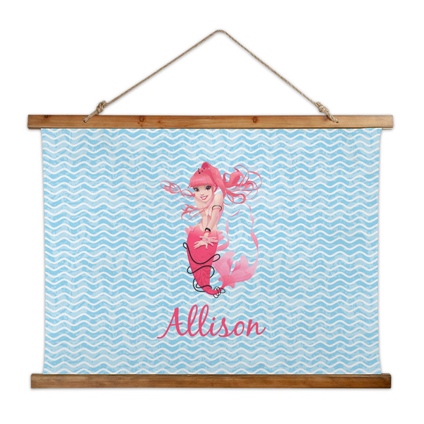 Custom Mermaid Wall Hanging Tapestry - Wide (Personalized)