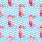 Mermaid Wallpaper & Surface Covering (Water Activated 24"x 24" Sample)