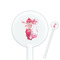 Mermaid 5.5" Round Plastic Stir Sticks - White - Single Sided