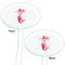 Mermaid White Plastic 7" Stir Stick - Double Sided - Oval - Front & Back