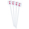 Mermaid White Plastic Stir Stick - Double Sided - Square - Front