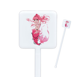 Mermaid Square Plastic Stir Sticks (Personalized)
