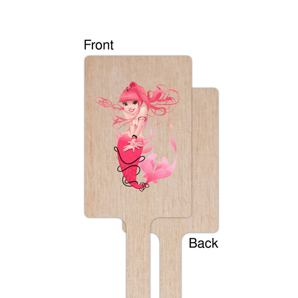 Mermaid Wooden 6.25" Stir Stick - Rectangular - Single - Front & Back