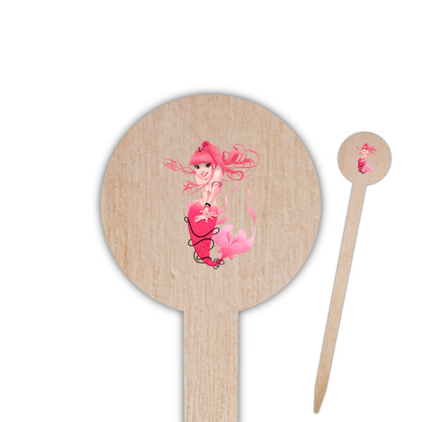 Custom Mermaid Round Wooden Food Picks