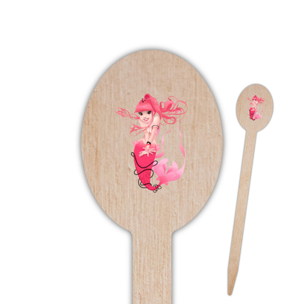 Custom Mermaid Oval Wooden Food Picks