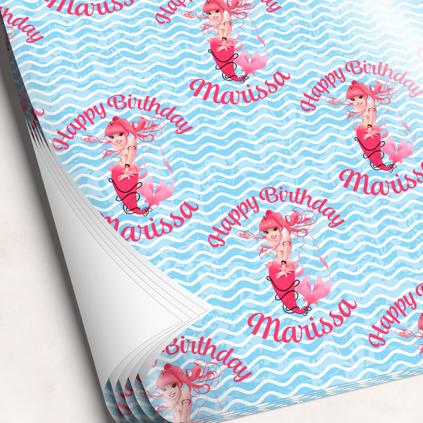 Custom Mermaid Wrapping Paper Sheets (Personalized)