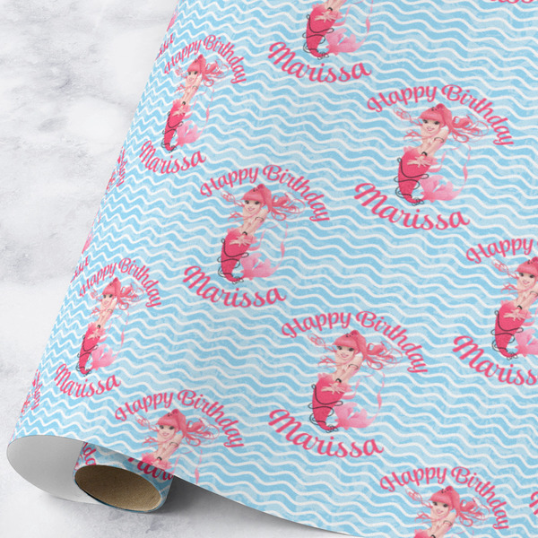 Custom Mermaid Wrapping Paper Roll - Large - Matte (Personalized)