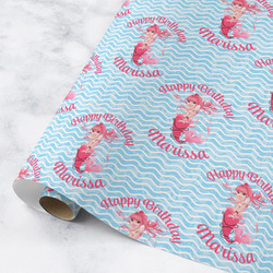 Mermaid Wrapping Paper Roll - Medium - Matte (Personalized)