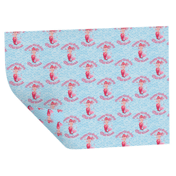 Mermaid Wrapping Paper Sheet - Double Sided - Folded